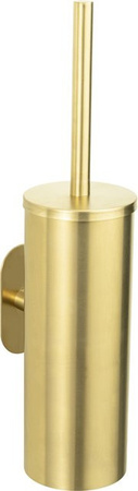 WENKO Turbo-Loc Bad-Accessoire-Set aus Metall in Gold mit Zahnbürstenbecher, Seifenspender, Toilettenpapierhalter und WC-Bürste zur Klebebefestigung