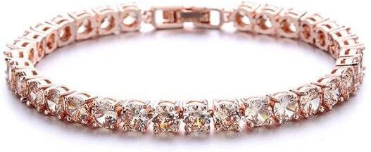 YIRAN Jewelry Armband, 925 Silber, Roségold, Zirkonia, Damen - Bild 1