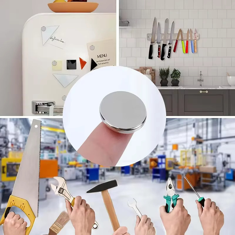 Eurmax Scheibenmagnete in Silber für DIY, Lagerkennzeichnung und Befestigung - Bild 3