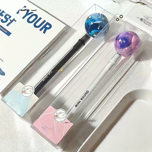 2er-Pack Planeten-Gelstifte mit schwarzer Tinte und feiner Spitze in verschiedenen Farben - Bild 1