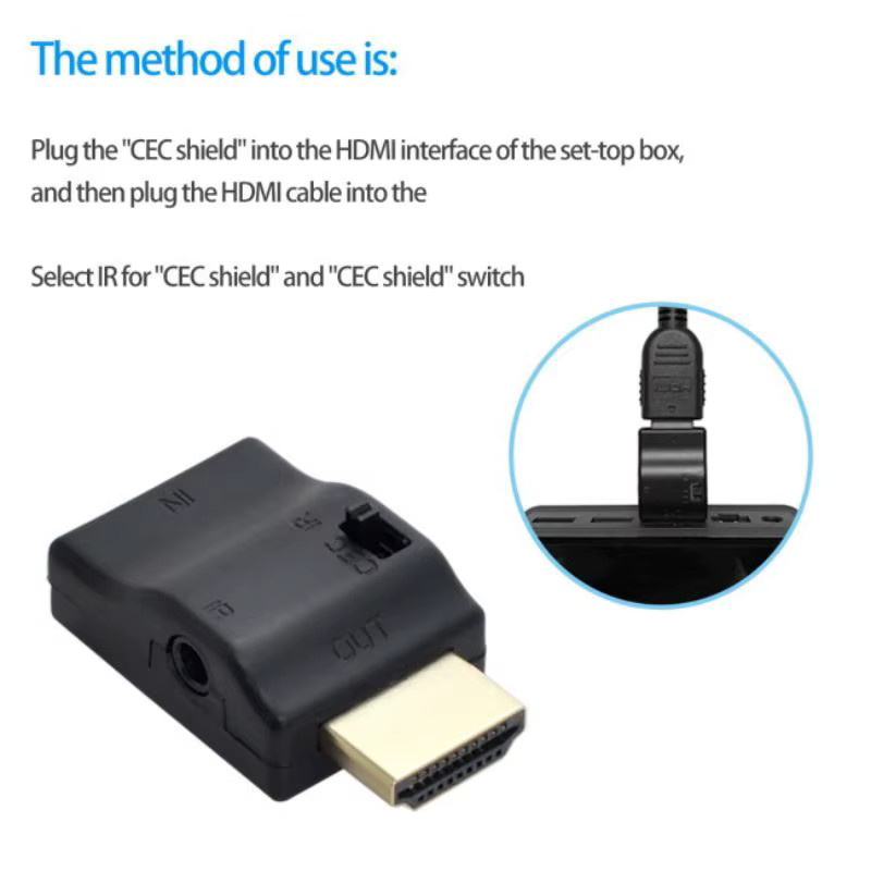 MDR HDMI CEC-Adapter HDMI 2.0 Stecker auf Buchse mit CEC-ARC-Funktion und HDCP-Unterstützung in Schwarz - Bild 3