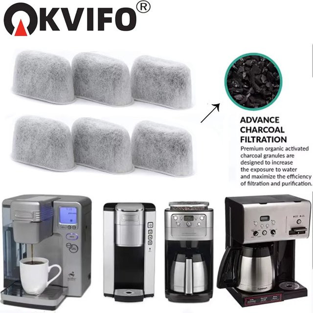 KVIFO Ersatz-Holzkohlewasserfilter für Cuisinart-Kaffeemaschinen, 3 bis 12er-Pack - Bild 1