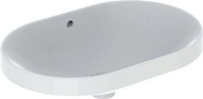 Geberit Einbauwaschtisch VariForm aus Keramik in Weiß, ovale Form, B/T: 60 x 40 cm - Bild 1