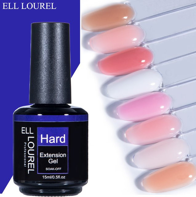 ELL LOUREL Milky White Builder Nagelgel, 15 ml, nacktes Rosa, glänzend - Bild 1