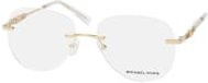 Michael Kors MK 3077 Korrektionsbrille, randlos, rund, Gold, Damen - Bild 1