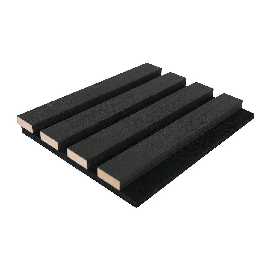 Vente-unique Wandplatte Pencia in Anthrazitgrau mit Holzoptik, Breite: 260 cm - Bild 2