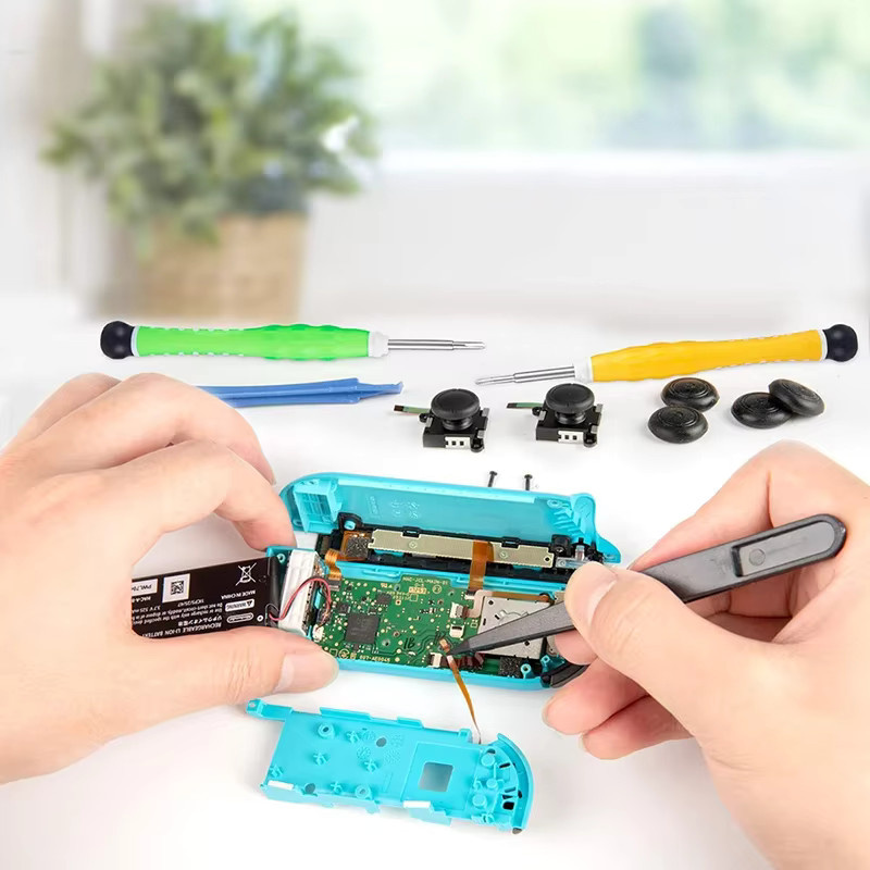 Ersatz-Joystick für Nintendo Switch, Switch Lite und Joycon Controller, Analog Thumb Stick Reparatur-Set in Schwarz oder Blau - Bild 6