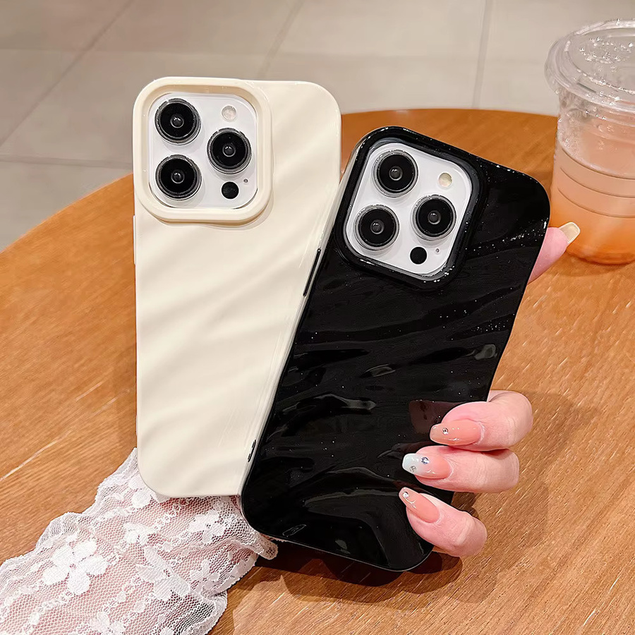 Fashion Ripple Silikon Handyhülle für iPhone in Silver, stoßfeste weiche Schutzhülle - Bild 4