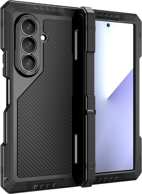 Samsung Handyhülle Magnet 360 Grad für Galaxy Z Fold8 Ultra 5G in Schwarz mit Metall Aufstellfunktion - Bild 1