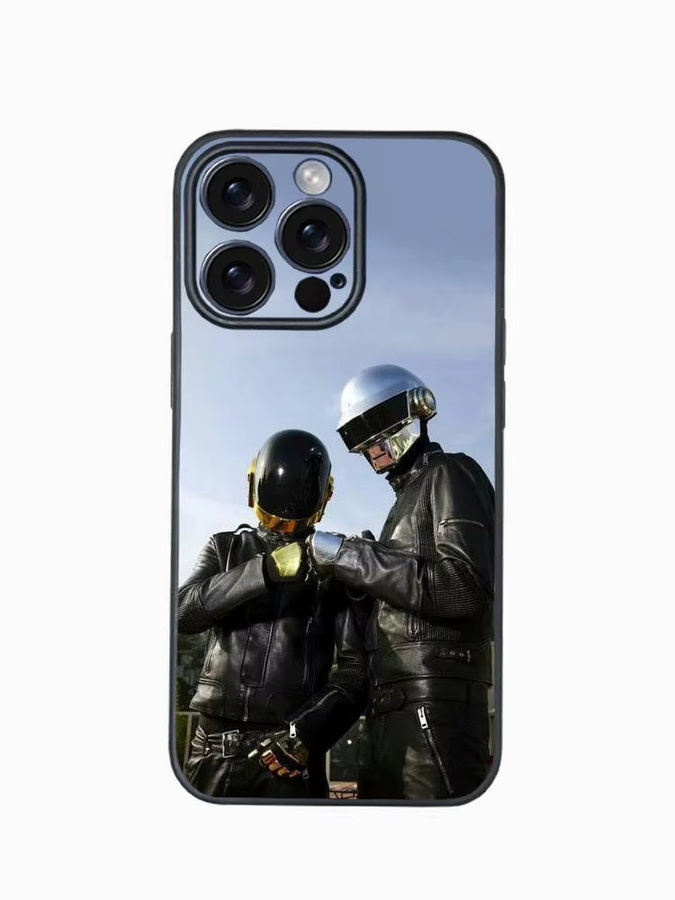 Hot Daft Punk Softshell Handyhülle für Apple iPhone 12 bis 16 Pro Max Plus in Schwarz - Bild 3