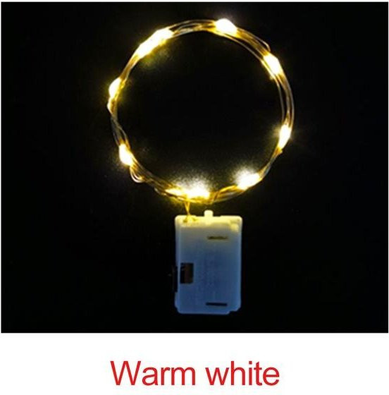 Yongkomo LED Lichterkette String warmweiß für Weihnachtsbaum, Hochzeit und Party, 5m Länge mit 50 LEDs - Bild 1