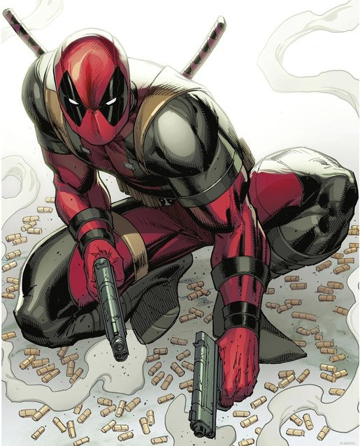 Komar Wandbild Marvel Deadpool Bullets in Rot, Breite: 40 cm, Höhe: 50 cm - Bild 1
