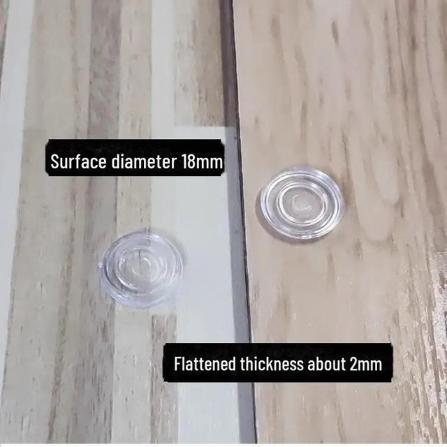 AI Supermarket Transparenter Doppelseitiger Saugnapf als rutschfeste Gummiunterlage für Couchtisch aus Glas, Glas Spacer 18mm - Bild 1