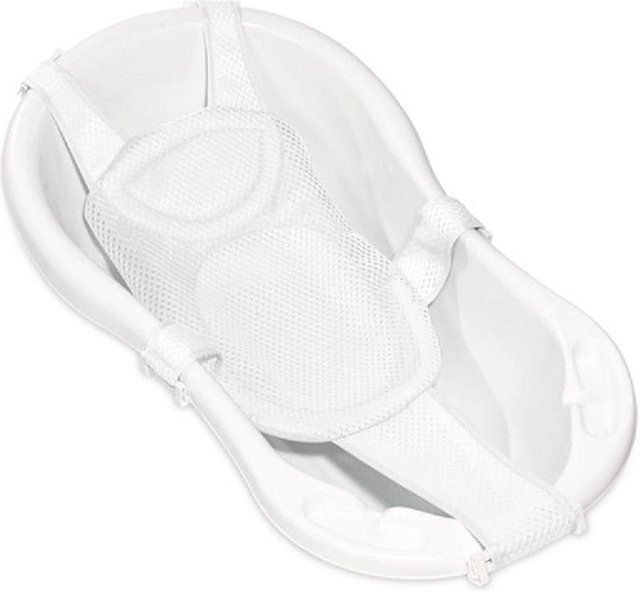 Lorelli Babywannennetz Turtle Badewanneneinsatz mit Kunststoff Clips in Weiß ab Geburt - Bild 1
