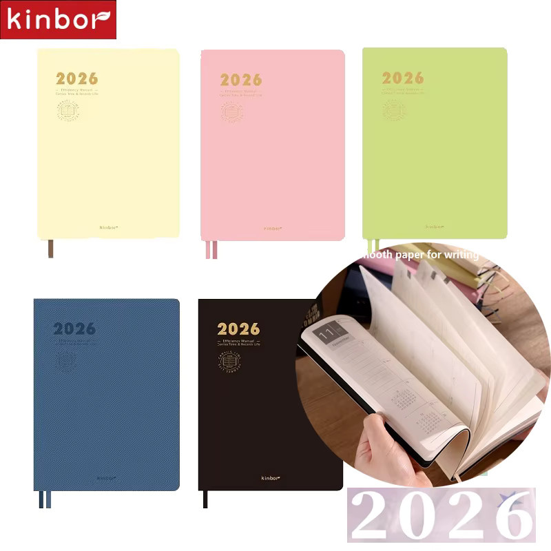 KINBOR 2026 A5-Planer aus PU-Leder mit Daily-Layout für effiziente Zeitplanung und Zielverfolgung - Bild 5