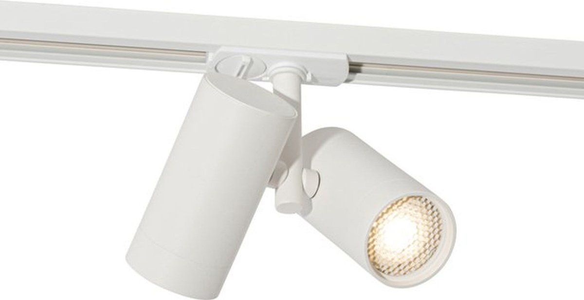 Modernes 1-phasiges Schienensystem Iconic Scopio in Weiß, 2-licht, minimalistisches Metall-Design - Bild 1