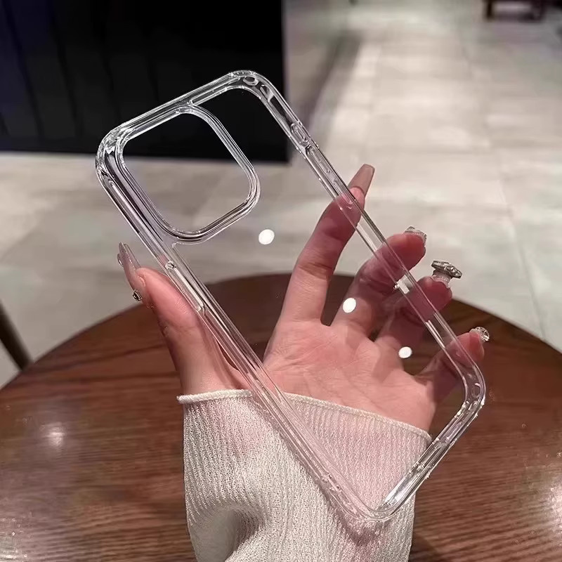 Transparente stoßfeste Handyhülle aus hartem Acryl für Apple iPhone 17 16 15 14 13 12 11 Pro Max Air XR XS X 7 8 Plus - Bild 2