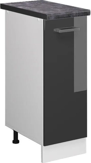 Vicco Apothekerschrank R-Line Anthrazit Hochglanz/Weiß B: 30 cm, H: 81,6 cm, T: 20,63 cm - Bild 1