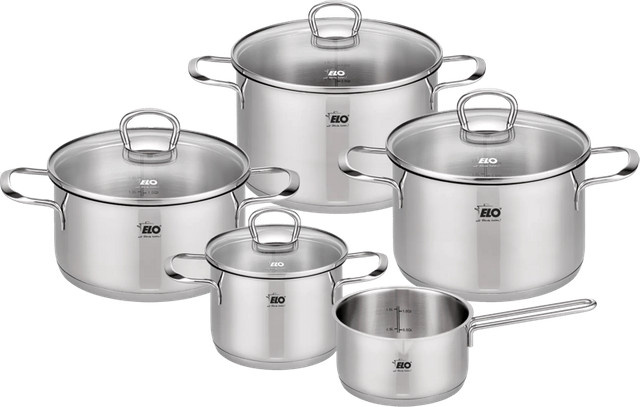 ELO Jaspis Topfset 5-teilig in Silber - Bild 1