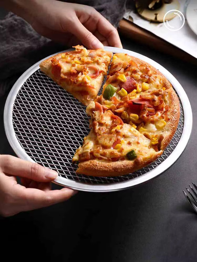 Runde Pizzaform aus Aluminiumlegierung mit Antihaftbeschichtung in Silber, 8-13 Zoll - Bild 6
