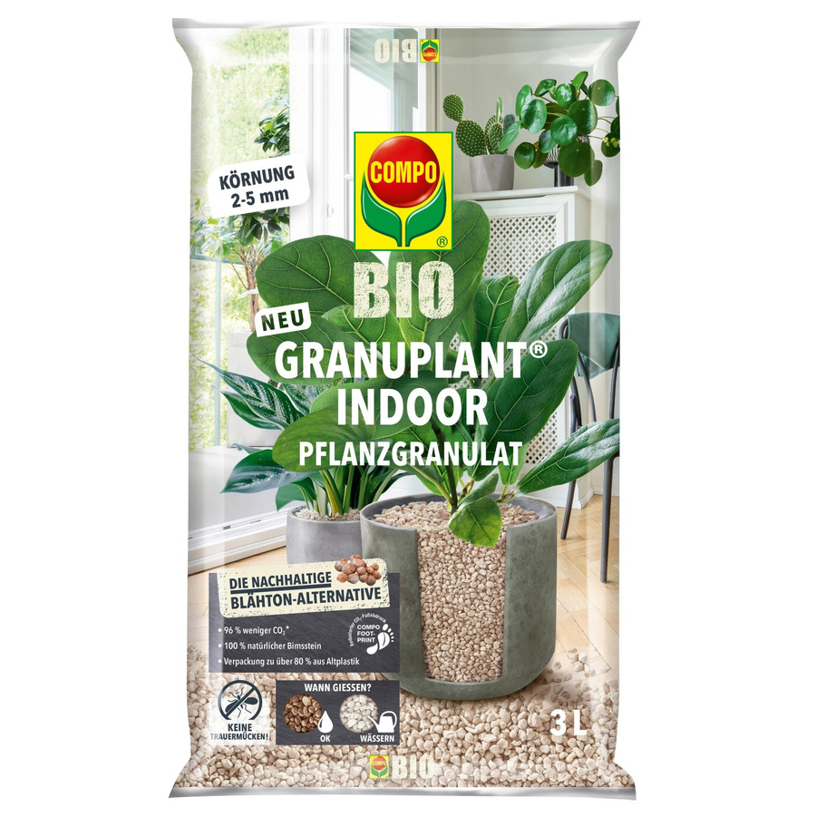 Compo Granuplant Bio-Pflanzgranulat für Indoor und Balkon, 2-5 mm Bimsgranulat - Bild 2