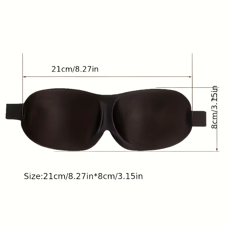 FUBEICHLY 3D-Schlafmaske, Unisex, Lichtblockierend - Bild 4