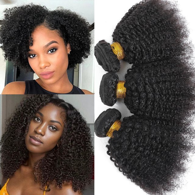 Dula A Hair Afro Kinky Krullend Menselijk Haar Bundels, Unisex - Bild 1