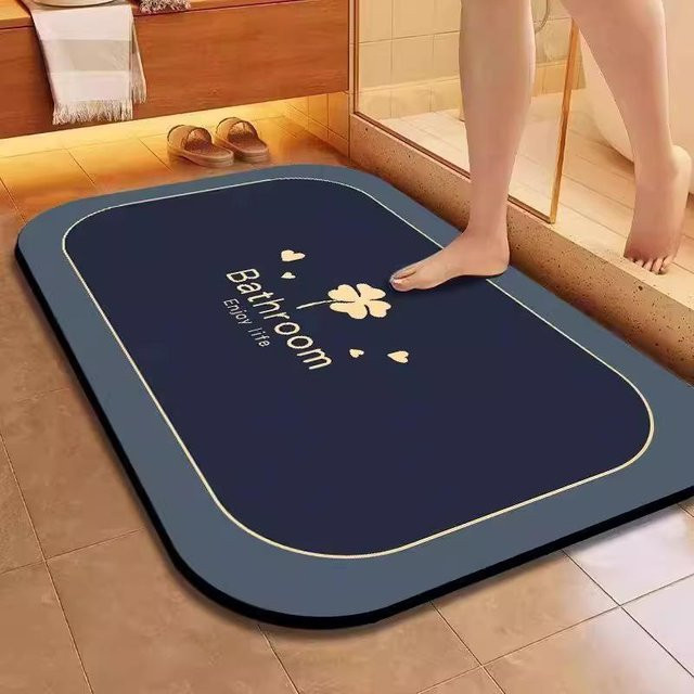 Saugfähige Kieselgurmatte für das Badezimmer von Yiran Furniture, schnelltrocknend und zuschneidbar, B/T: 60 x 40 cm - Bild 1