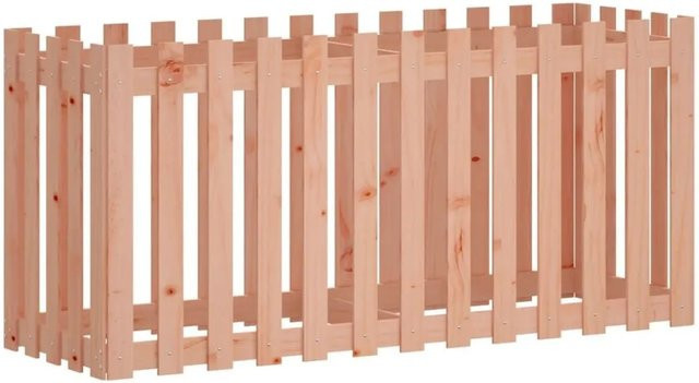 vidaXL Hochbeet im Lattenzaun-Design aus Douglasienholz, Braun, B/T/H: 150 x 50 x 70 cm - Bild 1