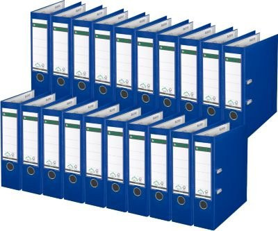 LEITZ Ordner 1010 DIN A4 mit 80 mm Rückenbreite, 20 Stück, blau - Bild 1