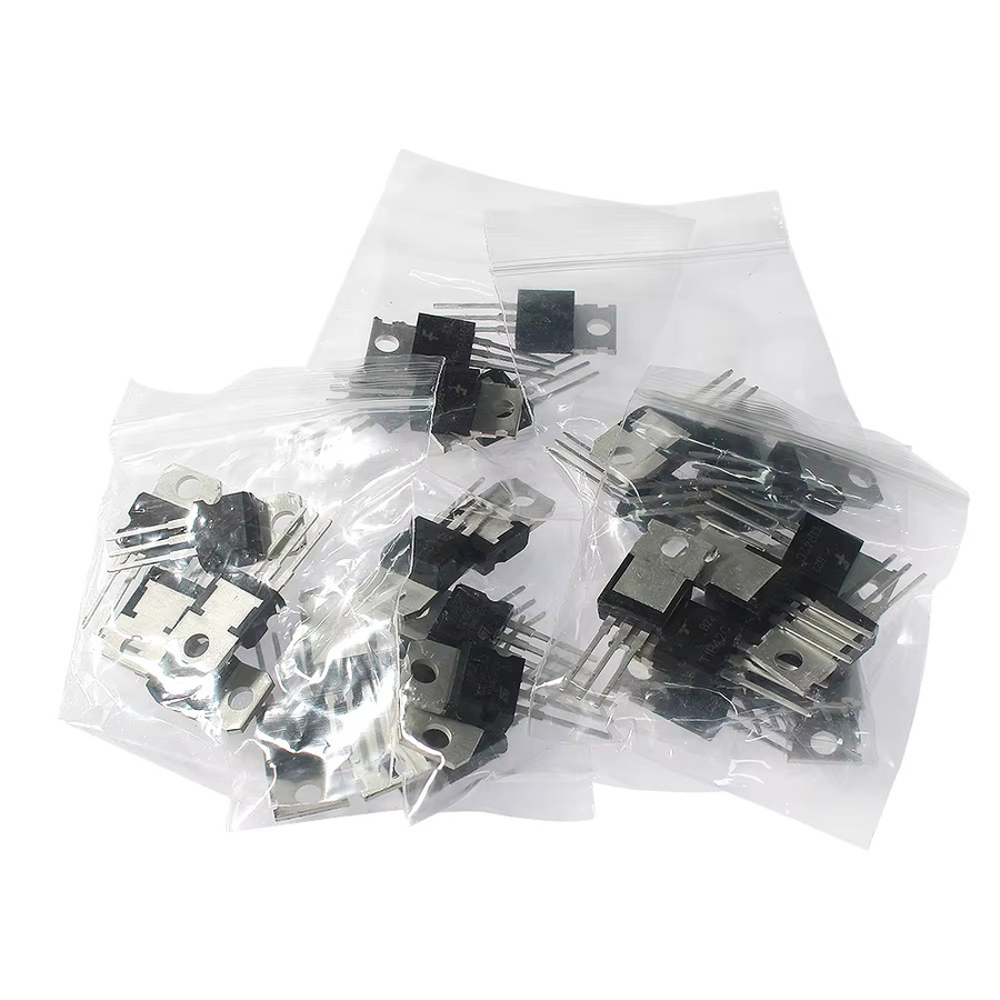 YTDMEN Transistor Kit 35 Stück mit TIP31C TIP32C TIP41C TIP42C TIP122 TIP127 TIP142 TO-220 PNP NPN in Schwarz - Bild 2