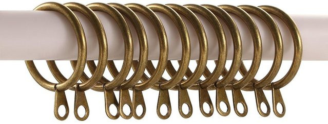 Geräuscharme Metall-Vorhangringe für Vorhangstangen in Schwarz oder Gold - Bild 1