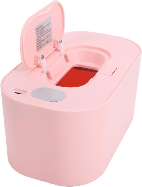 Shoemst USB Baby-Feuchttücher-Wärmer mit Oberseite-Heizung und großer Kapazität für 80 Tücher in Rosa und Weiß - Bild 1