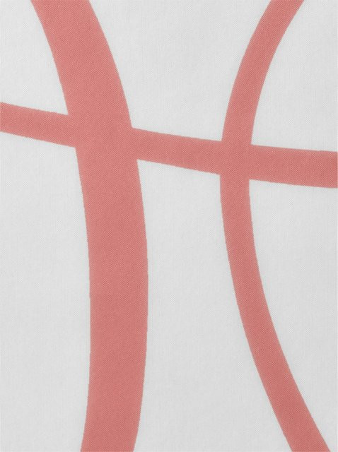 Schiebevorhang Heine Home aus Polyester in Weiß-Rot, semi-transparent mit Klettverschluss, Höhe: 145 cm, Breite: 145 cm - Bild 1