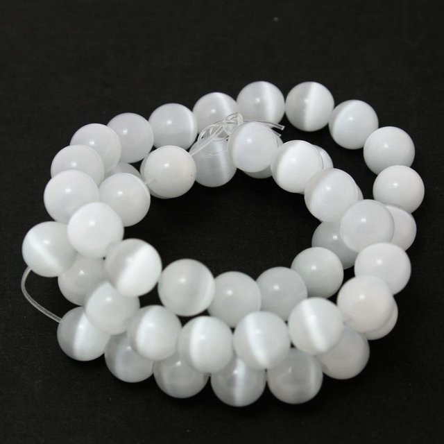 Beadia Accessories Naturstein-Katzenaugen-Opal, lose Perlen, 8 mm - Bild 1