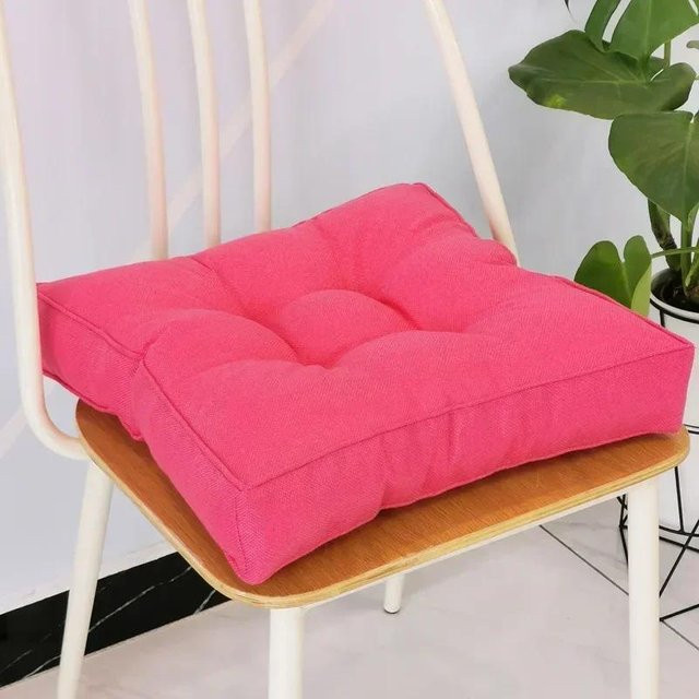 Dekoratives quadratisches Leinen Kissen für Sofa und Stuhl, B/B/H: 45 x 45 x 45 cm - Bild 1