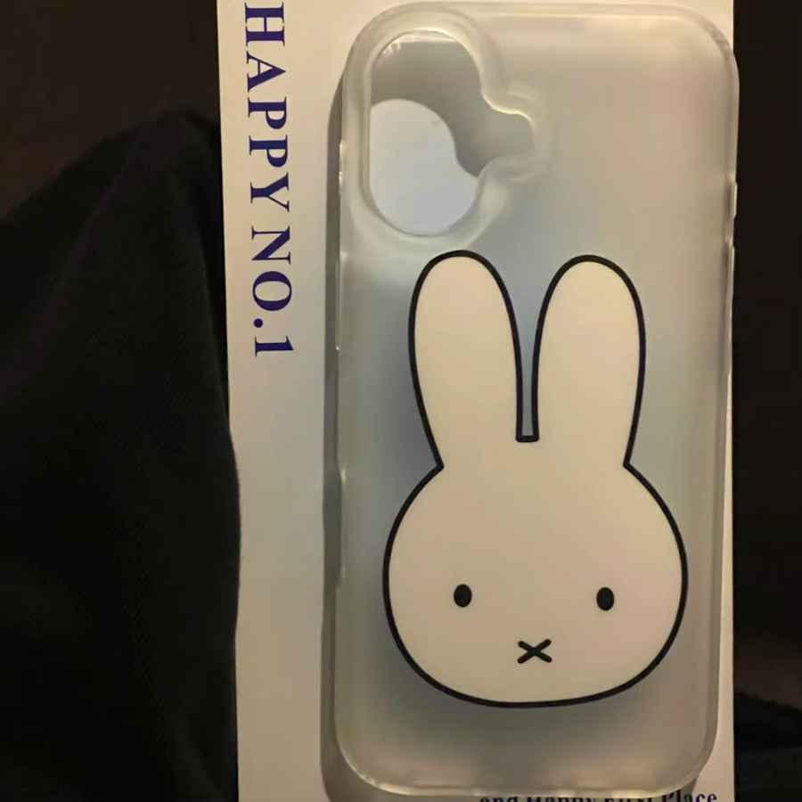 Miffy Handyhülle für Apple iPhone 11 12 13 14 15 16 17 Pro Max Plus X Transparent Matt Stoßfest mit Cartoon-Design - Bild 3