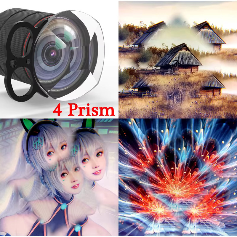 KnightX Prismen-Objektivfilter für Smartphones mit Kaleidoskop-Spezialeffekten in Transparent - Bild 2