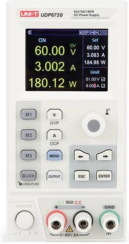 Uni-T UDP6720 Labornetzgerät in Weiß, einstellbar 0 - 60 V/DC, 0 - 5A, 100W, mit RS-232 und Remote-Programmierung, 1 Ausgang - Bild 1