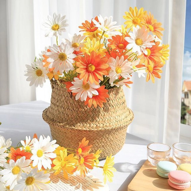 Künstliche Gänseblümchen aus Seide in Multicolour für Hochzeits- und Garten-Dekorationen - Bild 1