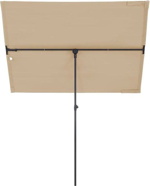 Sekey Sonnenschirm Rechteckig in Taupe/Beige für Balkon, individuell verstellbar, B/T: 180 x 130 cm - Bild 1