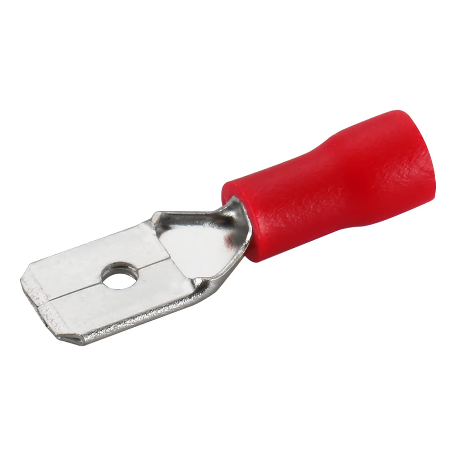 ELECAPITAL Isolierte Spannungsanschlüsse Set mit männlichen und weiblichen Steckern, Farbe: Rot, 6,3 mm - Bild 2