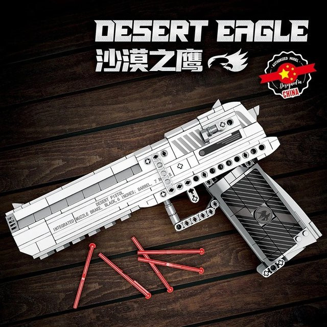 barweer Desert Eagle Gun Bausteine, Militär Pistolen Serie, 408 Teile, ab 6 Jahren - Bild 1