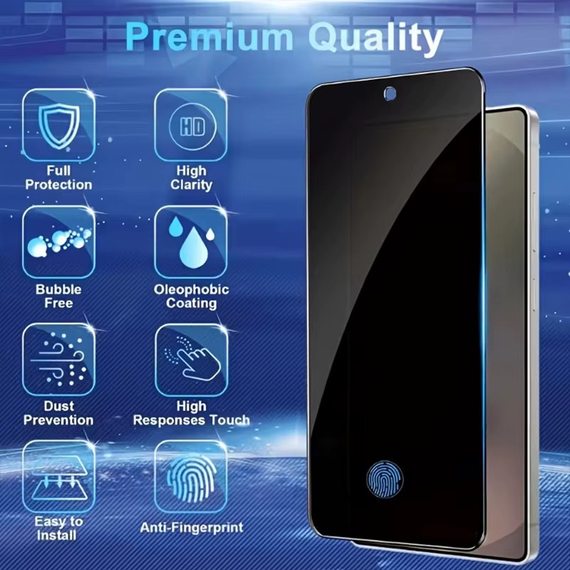 Anti-Spy Sichtschutz Panzerglas Displayschutzfolie für Samsung Galaxy S26 Ultra S25 S24 Plus S23 S22 FE A57 A37 A36 A56 A17 A07 - Bild 3
