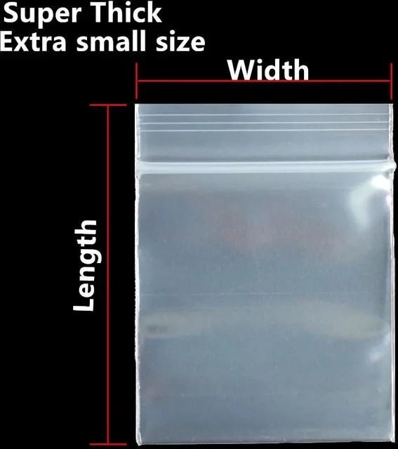 1000 Stück Transparente PE Druckverschlussbeutel Wiederverwendbare Mini Zipper Bags aus Kunststoff - Bild 1