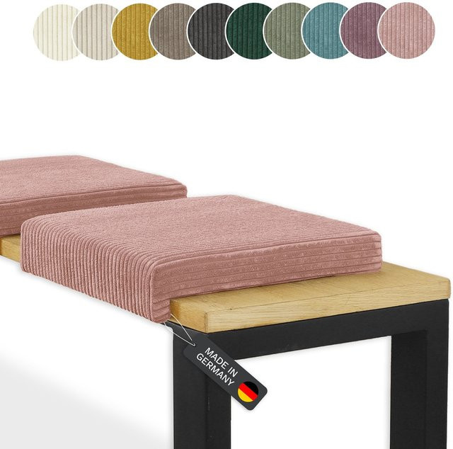 Lycce Klemmkissen Sitzkissen aus Cordstoff mit 1 Leiste in Pink - Bild 1