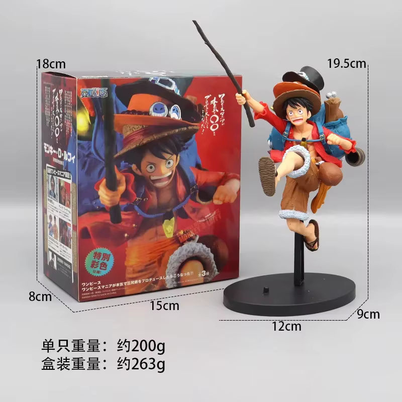Bandai One Piece Anime Actionfiguren Sabo Portgas D. Ace und Monkey D. Ruffy Sammelmodell aus Kunststoff, mehrfarbig, Höhe: 17 cm - Bild 4