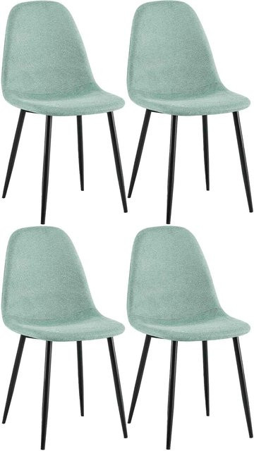 CLP Esszimmerstühle Napier 4er Set, moderne gepolsterte Küchenstühle mit Rückenlehne, bis 150 kg belastbar - Bild 1
