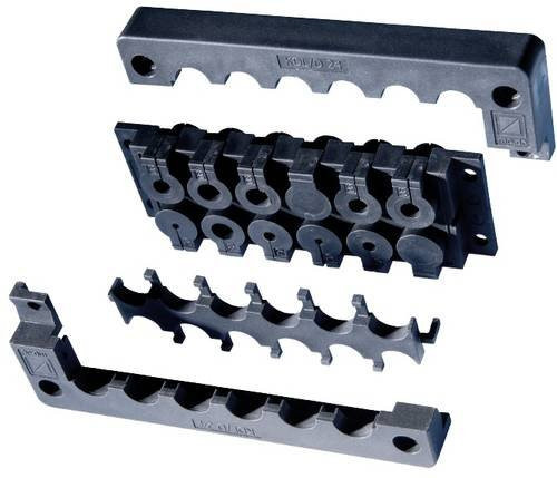 Schneider Electric NSYDCD244 Kabeleinführungsplatte Typ Multi-CS aus Kunststoff, Schwarz, B: 112 mm, H: 36 mm, 4 Öffnungen - Bild 1