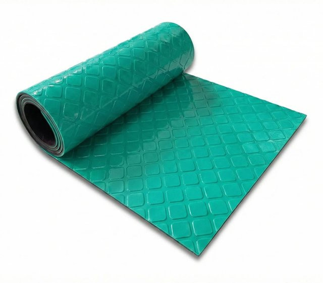 Floordirekt PVC-Bodenbelag Check Quadra in Grün mit Quadrat-Optik, Breite: 110 cm, Länge: 350 cm - Bild 1